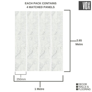 Vox Vilo Motivo Modern Carrara Tiles | 4 Pack