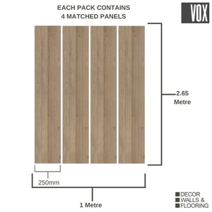 Vox Vilo Motivo Modern Caramel Wood | 4 Pack