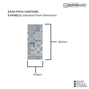 Dumawall Plus Vinta | Solid Core Bathroom Wall Tile | 8 Pack