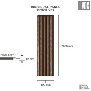 Vox Linerio S-Line Mocca Slat Panel