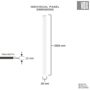 Vox Linerio S-Line White Slat Panel | Left Hand Trim