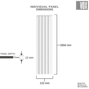 Vox Linerio S-Line White Slat Panel