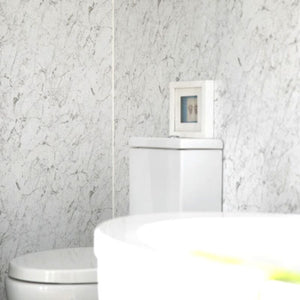 Large White Marble Shower Panel 1.0m x 2.4m-Shower Panel-Decor Walls & Flooring