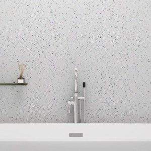 Large Platinum White Sparkle Shower Panel 1.0m x 2.4m