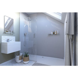 White Sparkle-ShowerWall-Decor Walls & Flooring