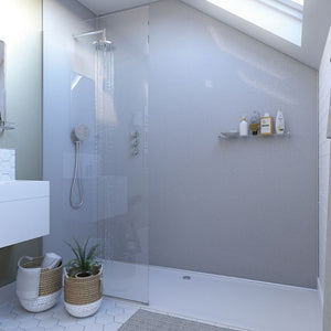 White Sparkle-ShowerWall-Decor Walls & Flooring